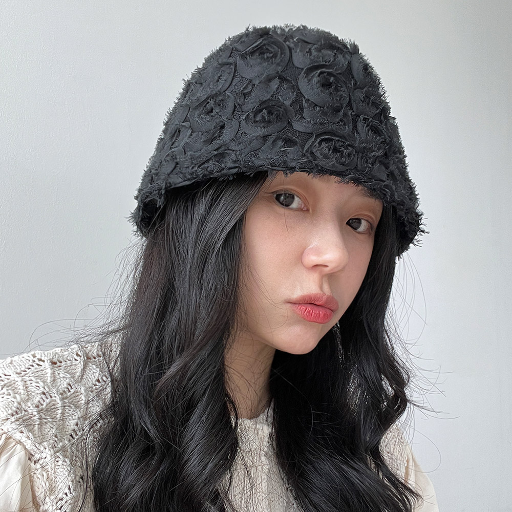 플라워 패턴 링클 버킷햇 벙거지 봄 여름 숏챙 플로피햇 이미지 8