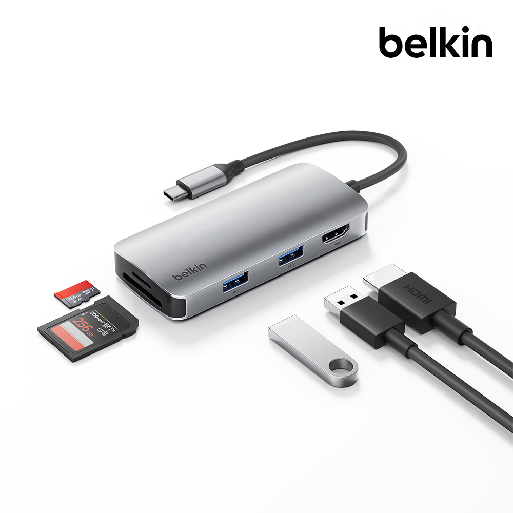 벨킨 5in1 USB C타입 멀티 허브 AVC007bt 아이폰15 아이패드 맥북 프로 에어 노트북 호환