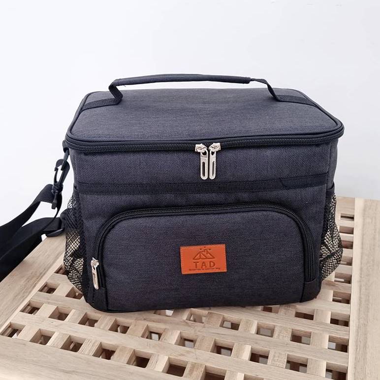 TAD 넓은 보냉백 방수 보냉가방 쿨러백 15L, 블랙