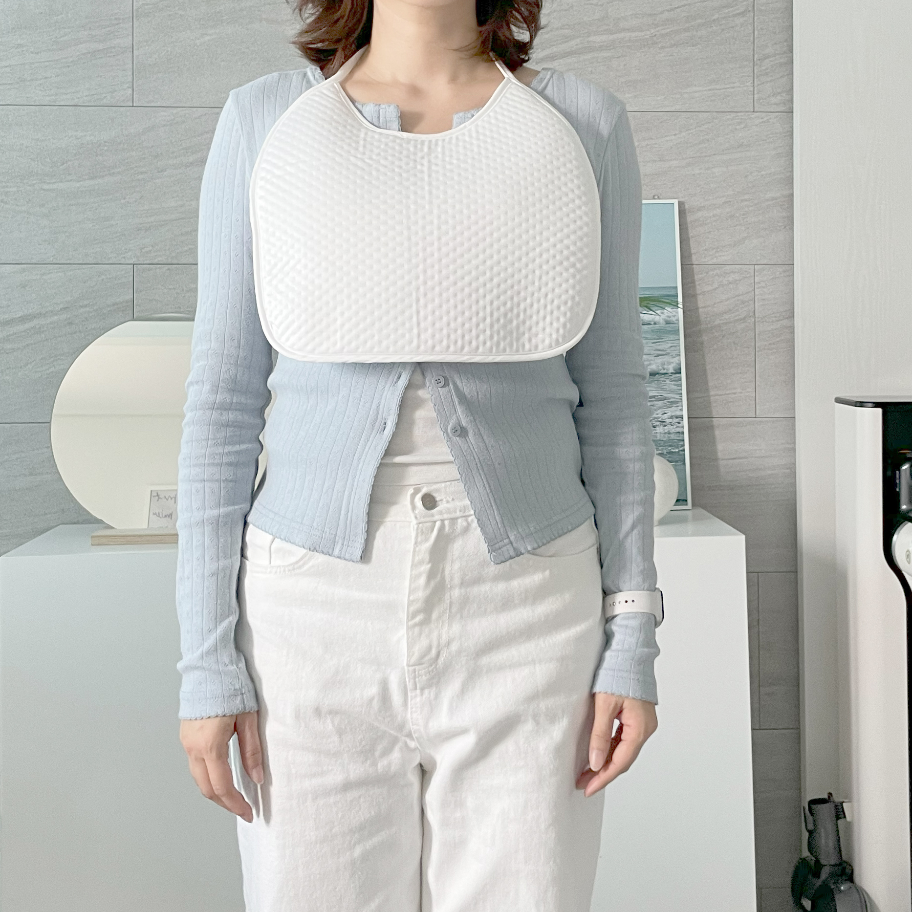 베이비소풍 여름 듀라론 냉감 아기띠 에어 패드 / 턱받이형 쿨 시트