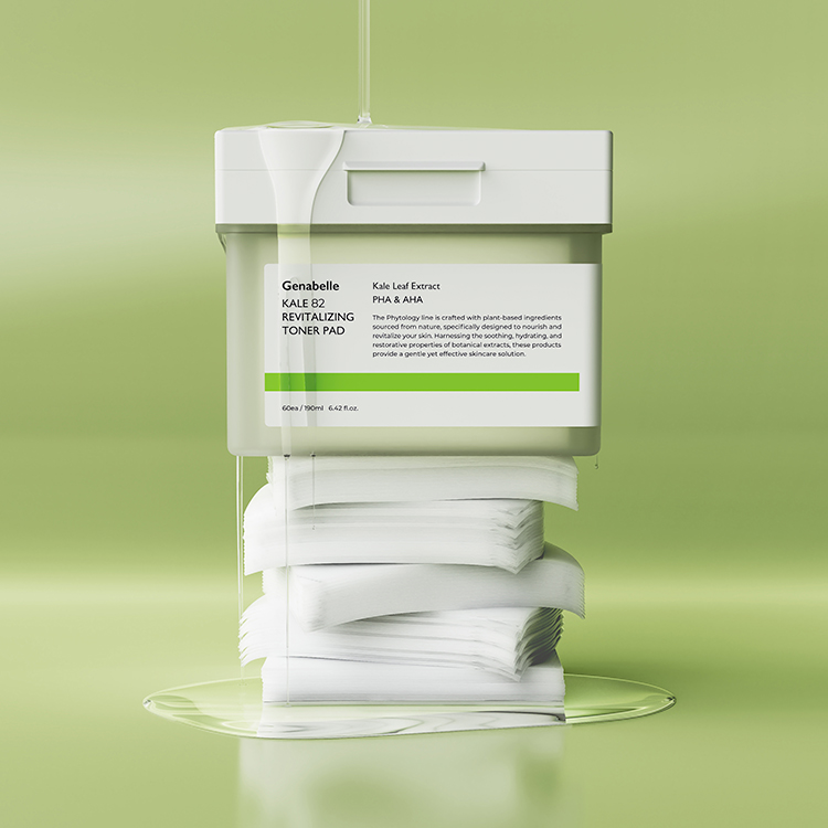 제나벨 케일 82 피지 각질개선 촉촉 리바이탈라이징 토너 패드 60매 (+스쿠알란 세럼 리필 파우치 30ml) - 상품 이미지