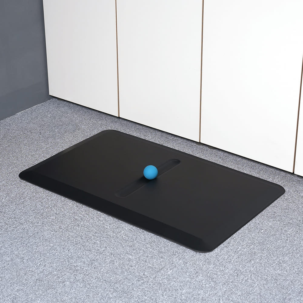 파우트 FOOT1 사무실 주방 pvc발매트 발판 블랙, 대형_990x510x20mm