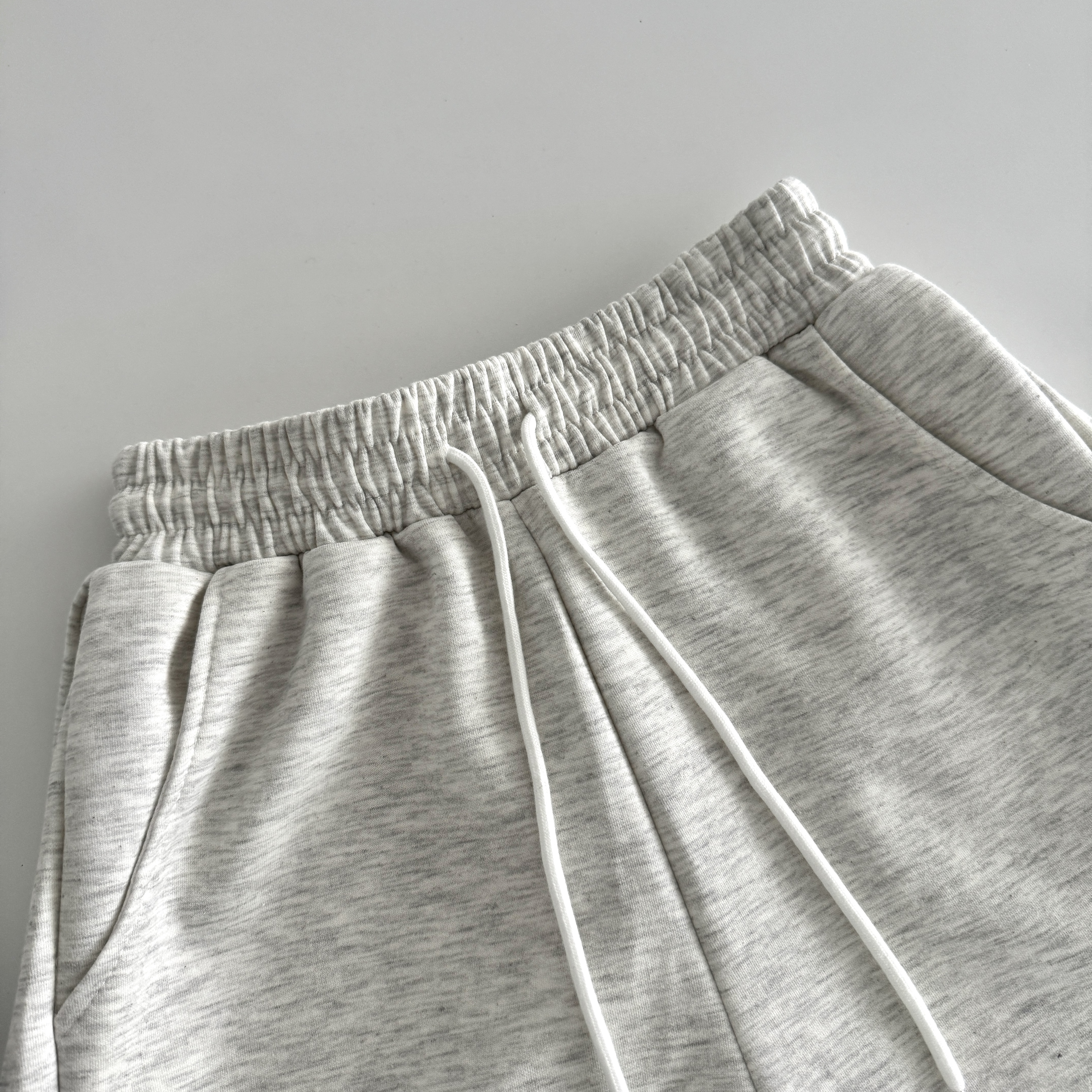 와이드 버뮤다 팬츠 5부 여성 반바지 밴딩 와이드 팬츠 백메란지, FREE(One size) - 상세 이미지 2