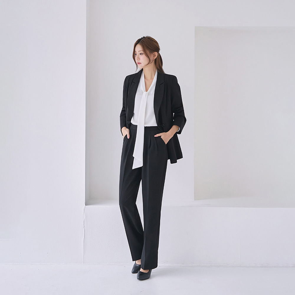 여성정장세트 빅사이즈 면접정장 세미정장 여자바지정장 투피스 [이안]