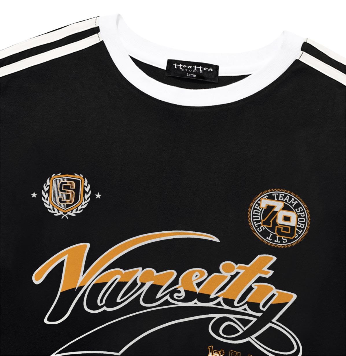 롱 슬리브 VARSITY [똔똔스튜디오] - 상세 이미지 2
