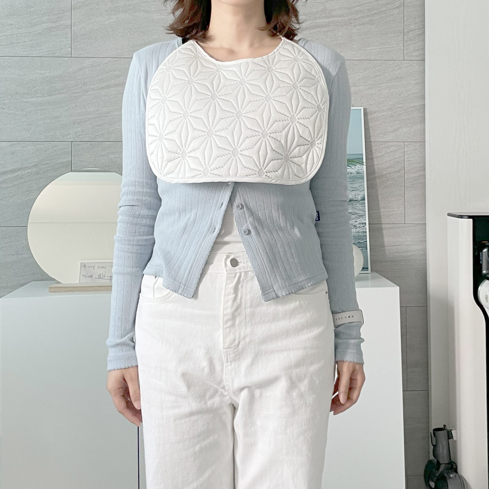 베이비소풍 여름 듀라론 냉감 아기띠 에어 패드 / 턱받이형 쿨 시트