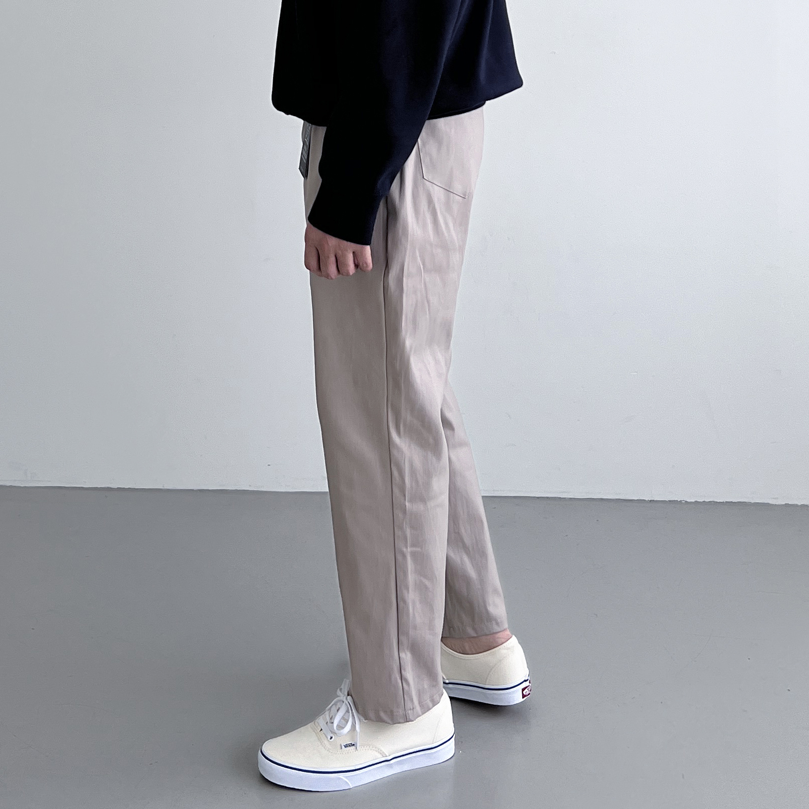 테이퍼드핏 남자밴딩팬츠 치노팬츠 면바지 기지바지 슬랙스 - 상세 이미지 3