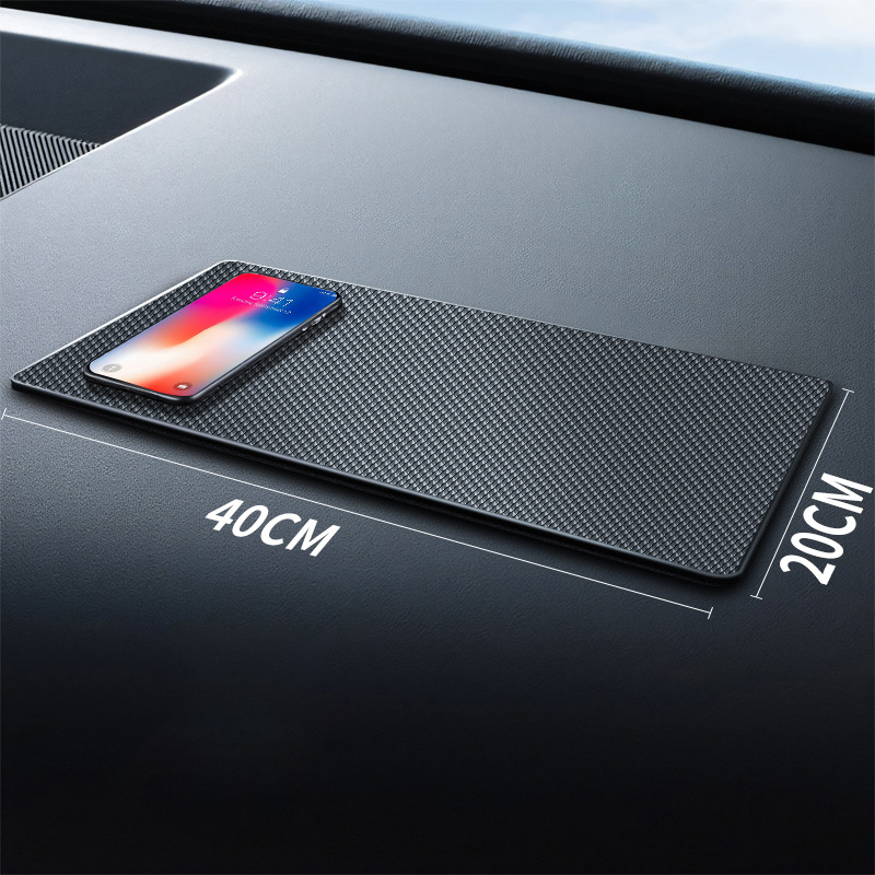 차량용 논슬립패드 자동차 미끄럼방지 실리콘 대시보드 BMW 테슬라 카니발 블랙(40/20cm)