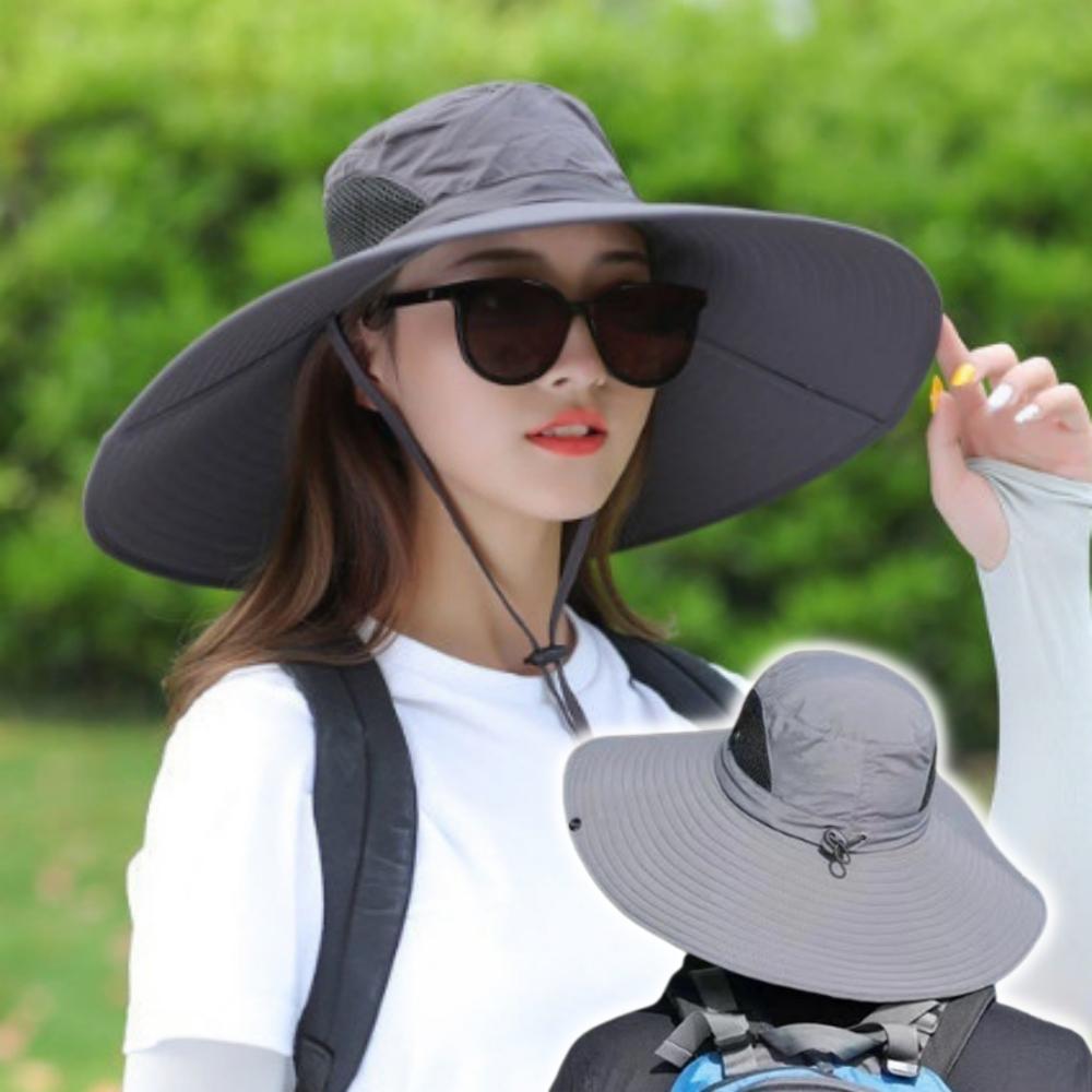 와이드챙 사파리모자 넓은 챙모자 빅사이즈 등산모자 - 메인 이미지