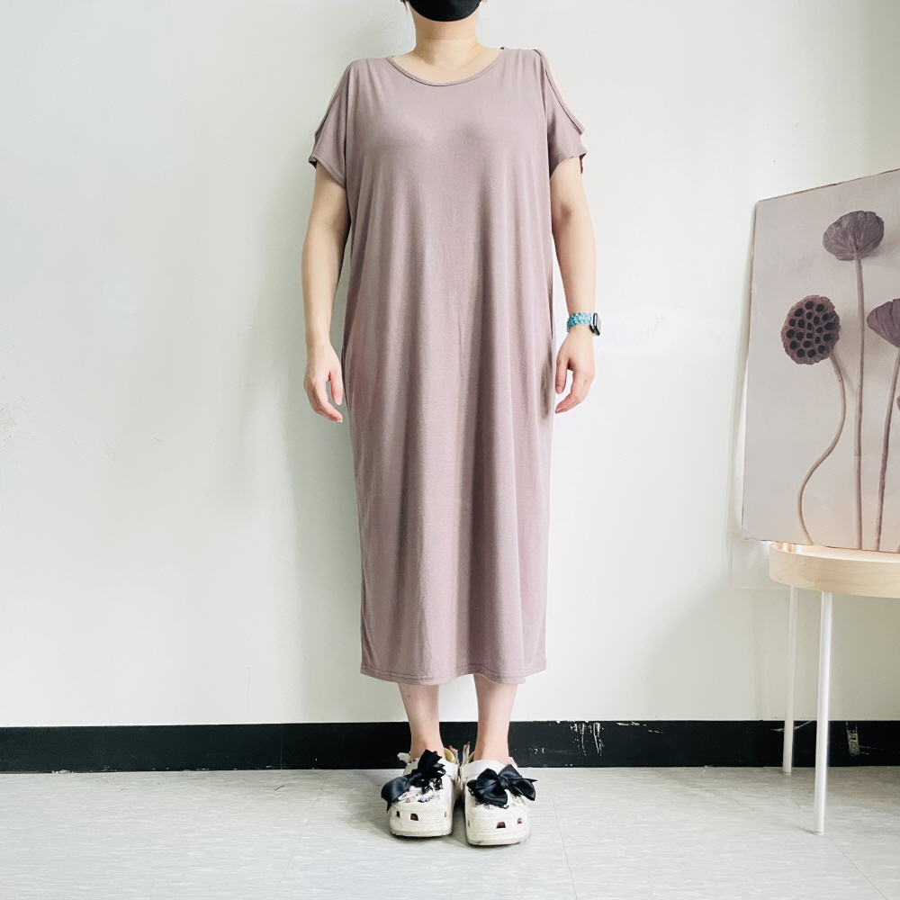 어깨트임원피스 냉장고 시원한 빅사이즈 롱원피스 - 상세 이미지 3