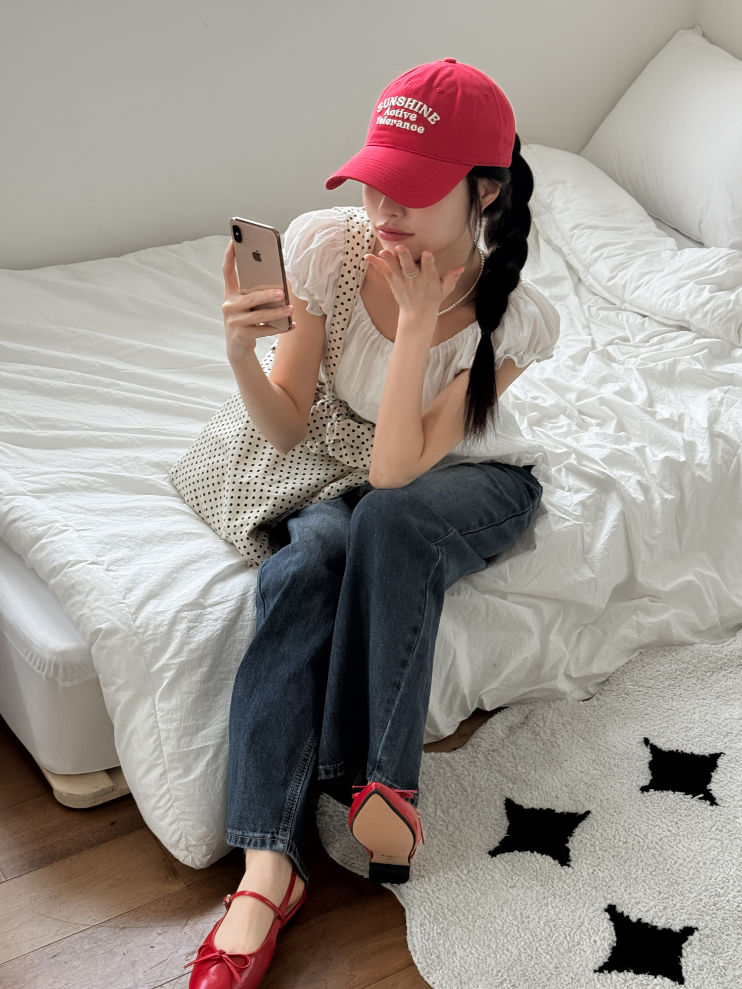 [소두핏] 선샤인 레터링 자수 데일리 볼캡 모자 5color 상세 이미지 11