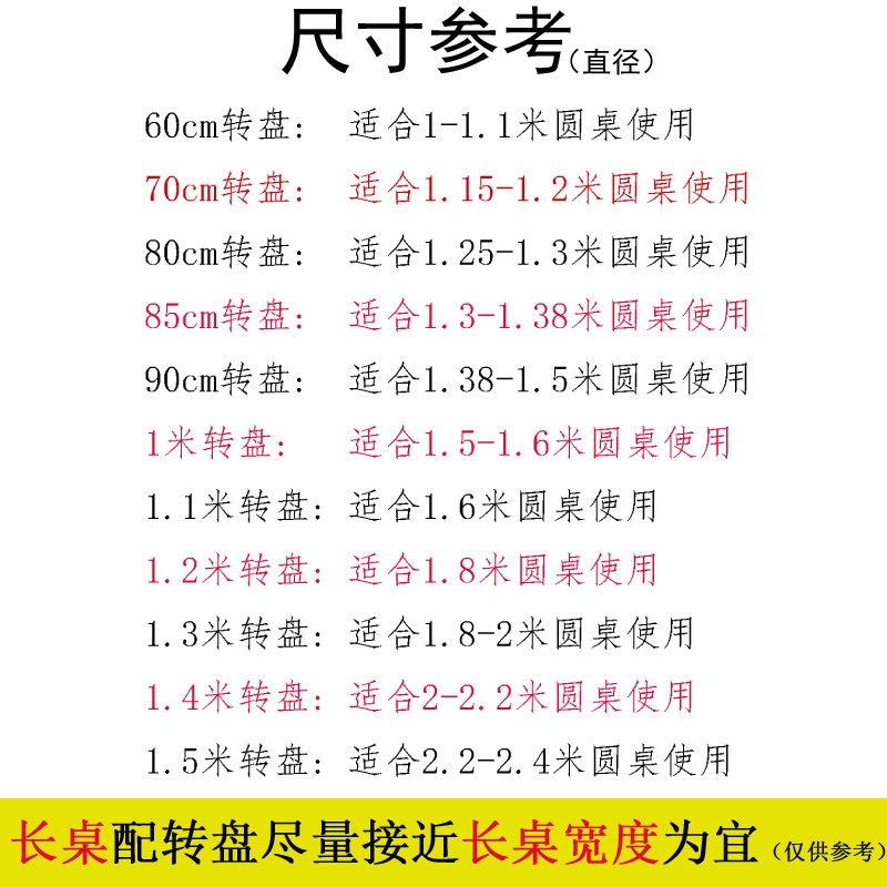 회전테이블 상판 중국집 레스토랑 업소용 80CM 월넛 - 상세 이미지 5