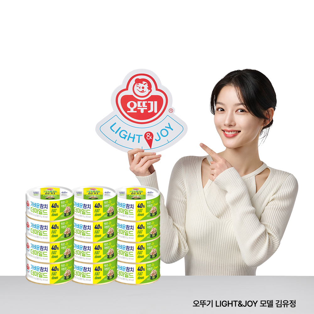 오뚜기 LIGHT&JOY 가벼운 참치 더마일드, 135g, 12개 - 메인 이미지
