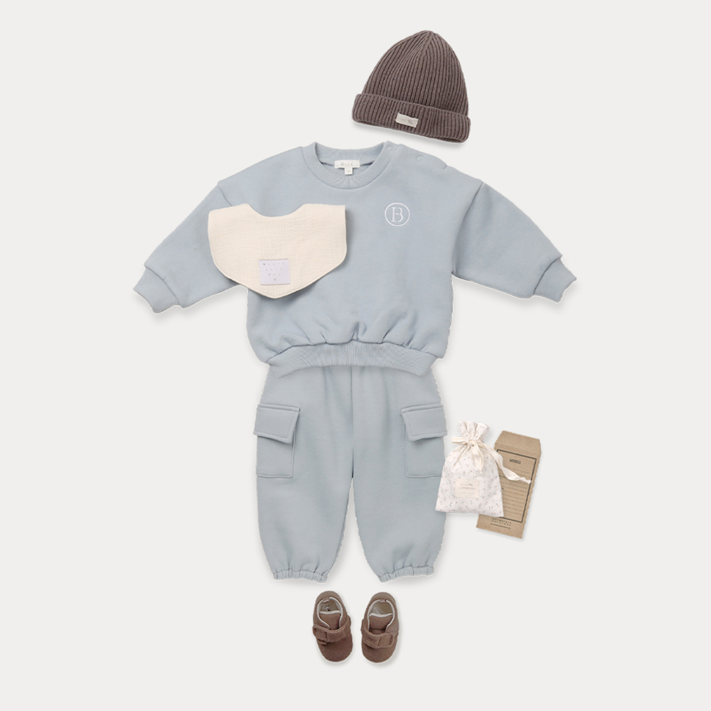 빌리 마를린 기모 맨투맨 티셔츠-5color  (1-4Y) - 상세 이미지 5