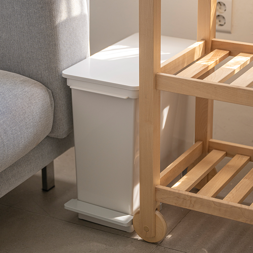 [네이버 단독] 모노플랫 슬림 틈새 분리수거함 26L 재활용 페달 휴지통