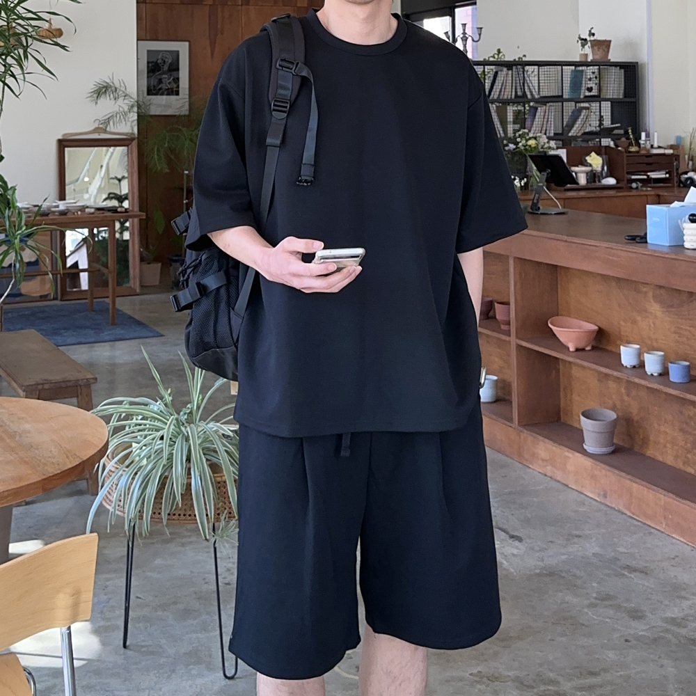 남자 반팔티 오버핏 7부 칠부 티셔츠 남자 오버핏반팔 - 상세 이미지 2