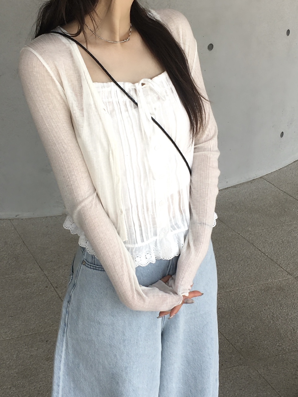 [햇빛가림용🌞💛] 클로버 썸머 후들 시스루 가디건 (6color) 상세 이미지 8