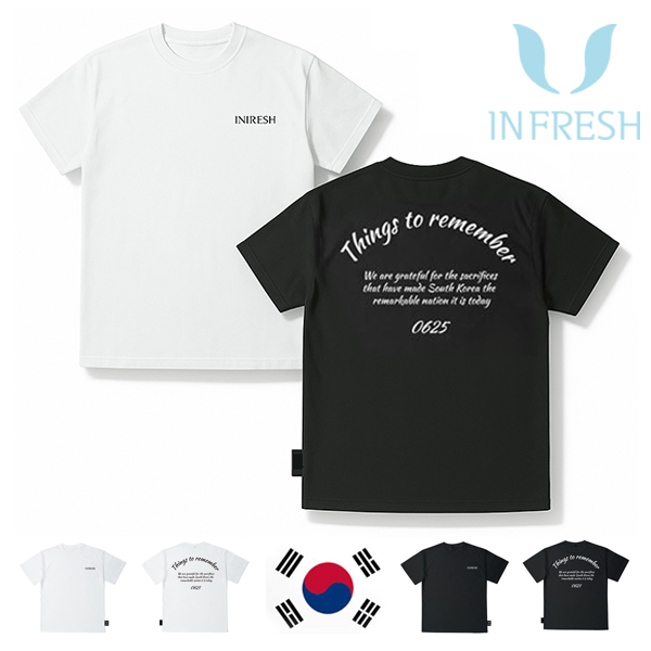 인프레쉬 121879 티셔츠 반팔티 커플티 6.25 참전용사 후원 굿즈 남성 여성