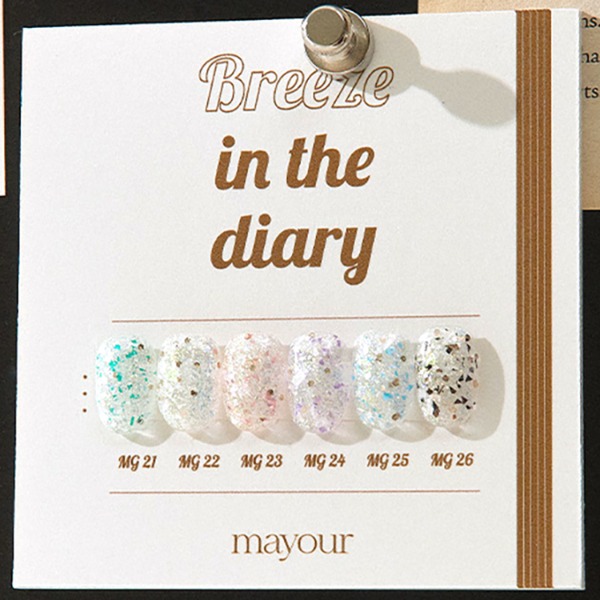 [메이유어] 브리즈인더다이어리 글리터젤 6 Color Set : 보니비 네일