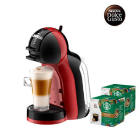 [네스카페 돌체구스토] 커피머신 미니미 피아노블랙&체리레드+12입 스타벅스 커피캡슐 2박스 (하우스블렌드)