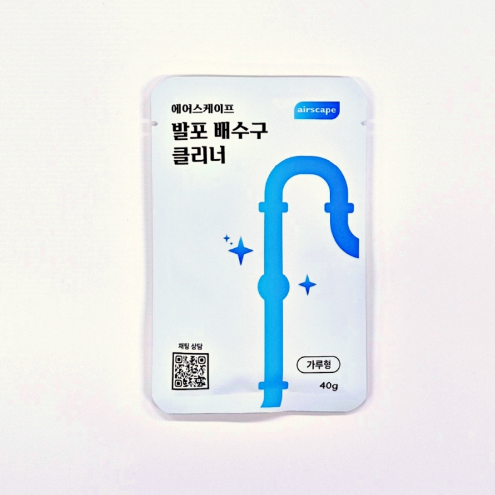 발포 배수구클리너 화장실 하수구 청소 에어스케이프 40g 8개입, 1개 - 상세 이미지 4