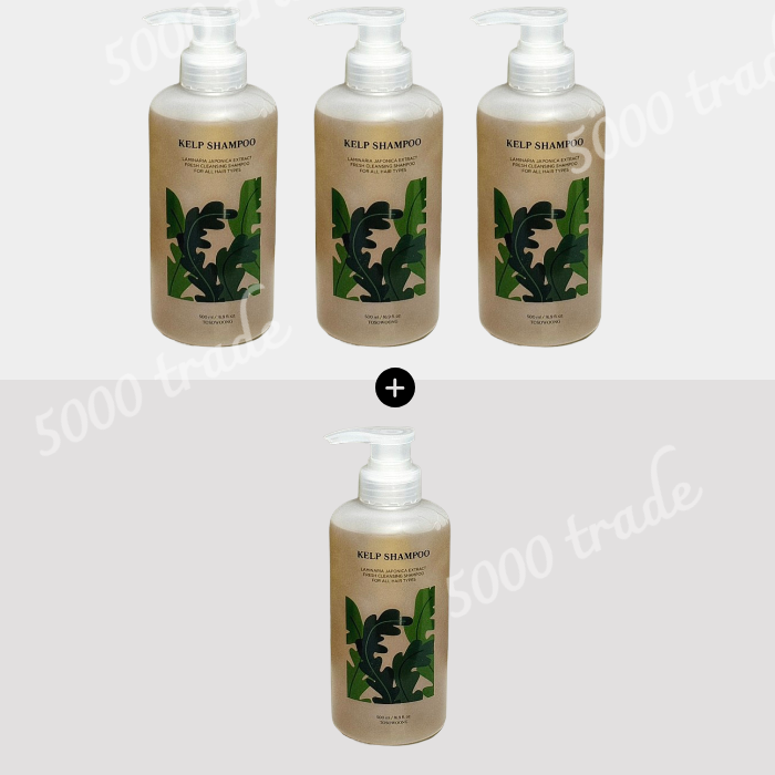 [3+1] 토소웅 다시마 샴푸 무실리콘 순한 두피케어 500ml 4개 : 오천상사