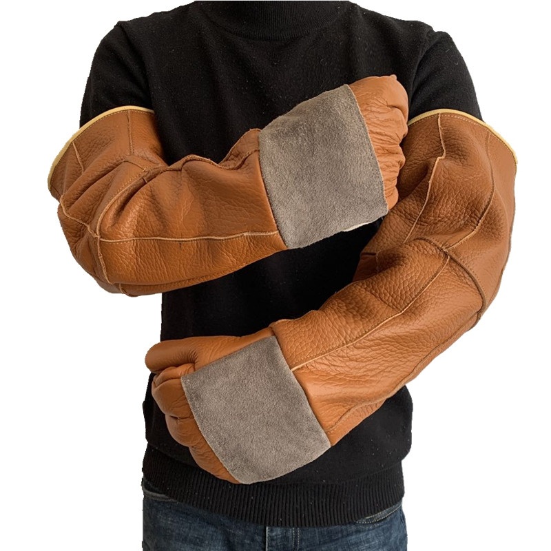 강아지훈련 장갑 물림방지 특수훈련 입질 손보호 조련용 어두운색 60cm 추가두께 1개 - 상품 이미지