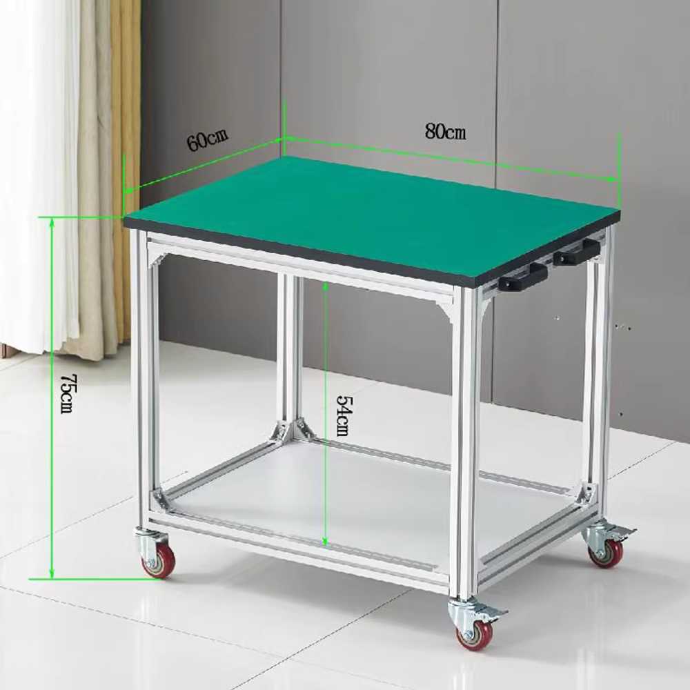 실험실 제전카트 알루미늄 손수레 산업용 끌차 80x60x75 2단 - 상세 이미지 4