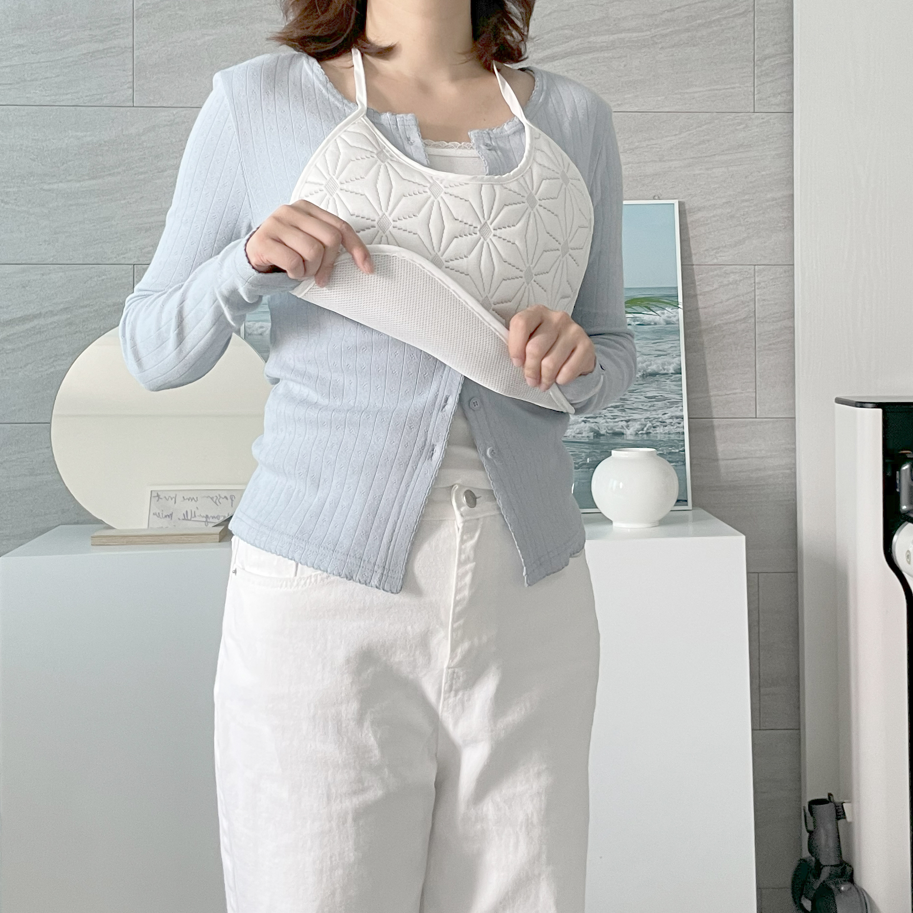 베이비소풍 여름 듀라론 냉감 아기띠 에어 패드 / 턱받이형 쿨 시트