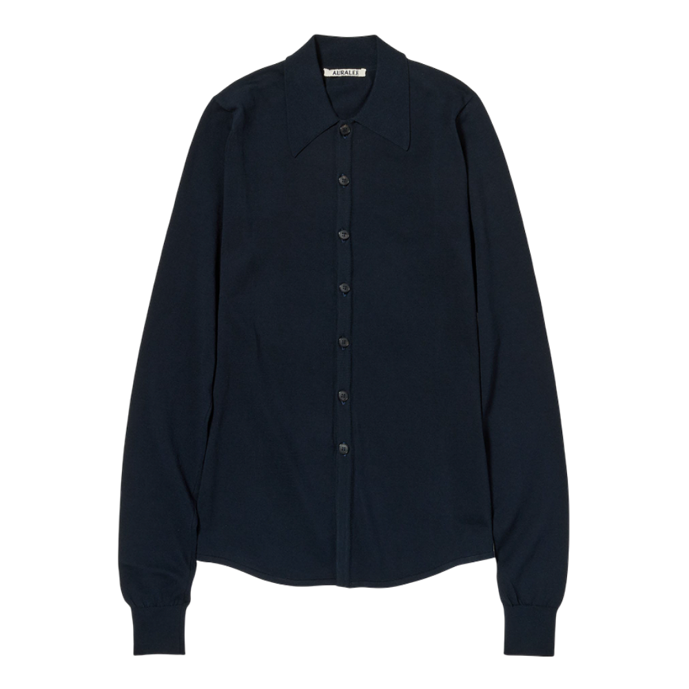 오라리 우먼즈 가디건 SUPER HIGH GAUGE COTTON KNIT SHIRT CARDIGAN 25SS - 메인 이미지