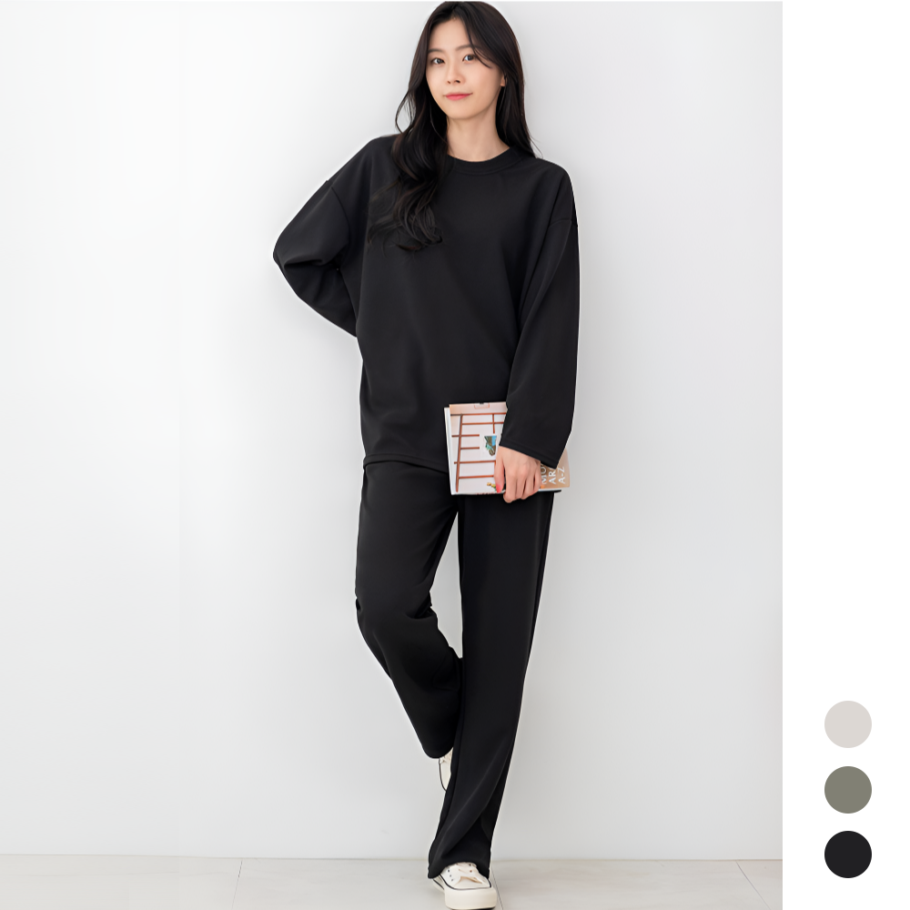 실내운동복 여성 체육복 세트 봄 가을 츄리닝 트레이닝 셋업 - 메인 이미지