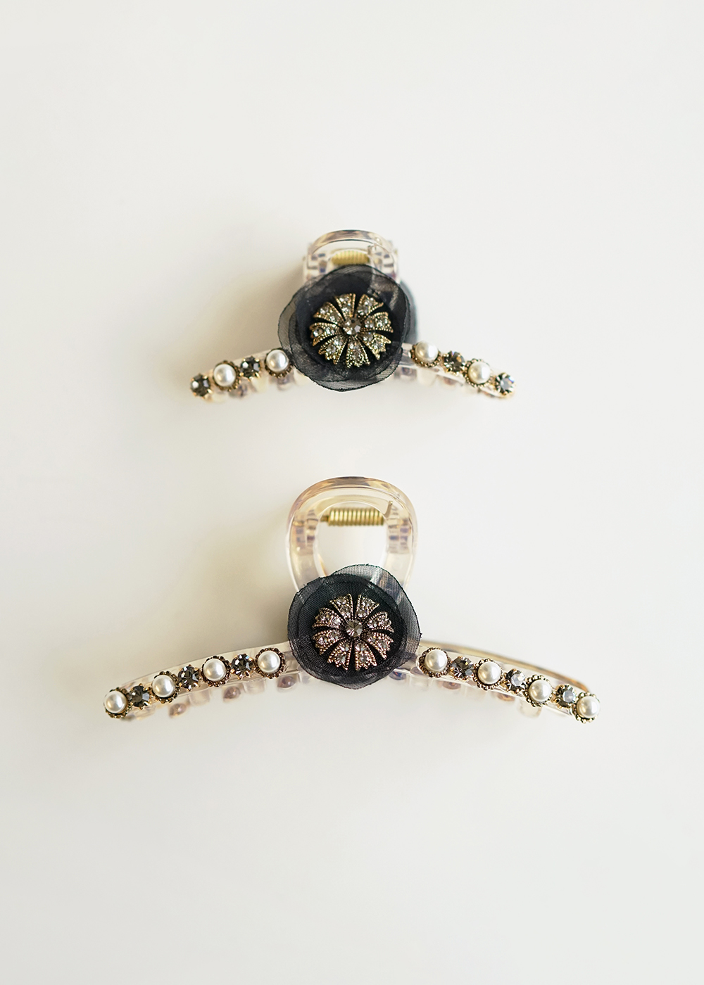 루드 데이지 크리스탈 진주 헤어집게핀 L25SSAC30