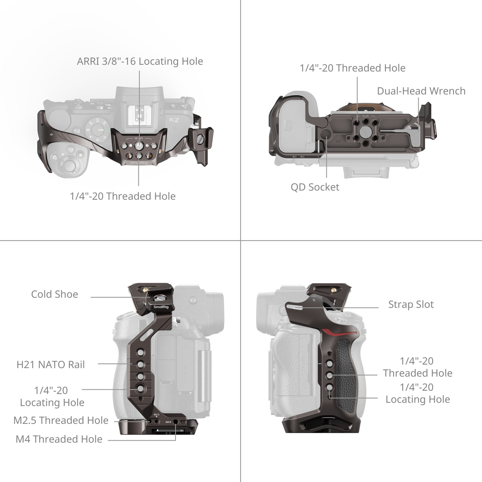 스몰리그 나이트 이글 니콘 Z5II/Z7/Z6/Z7II/Z6II/Z5 전용 카메라 케이지 5258 - 상세 이미지 4