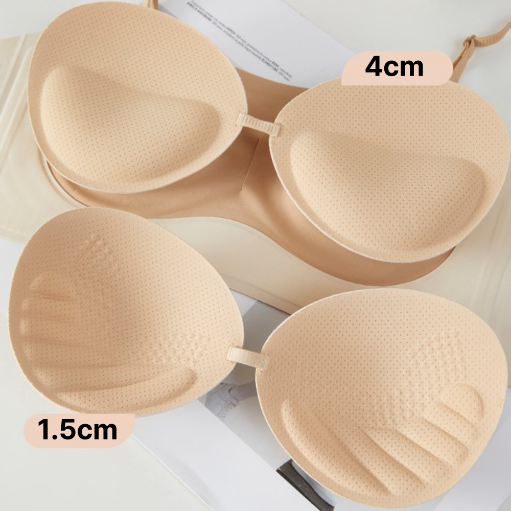끈없는브라 1.5cm 4cm 왕뽕 옆가슴 오프숄더 웨딩 튜브탑 탱크탑 노끈브라 - 상세 이미지 5