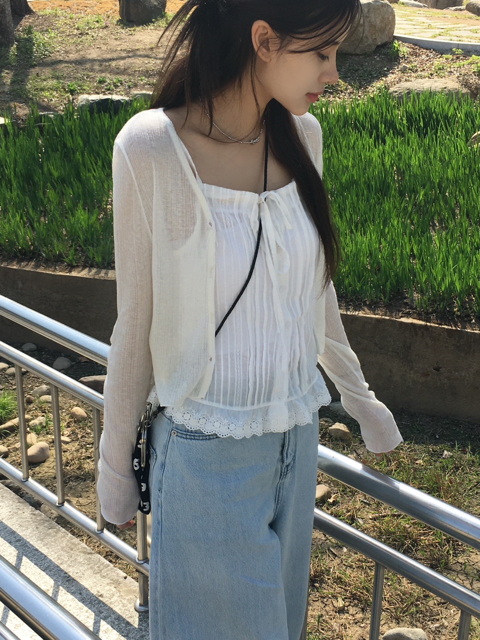 [햇빛가림용🌞💛] 클로버 썸머 후들 시스루 가디건 (6color) 상세 이미지 5