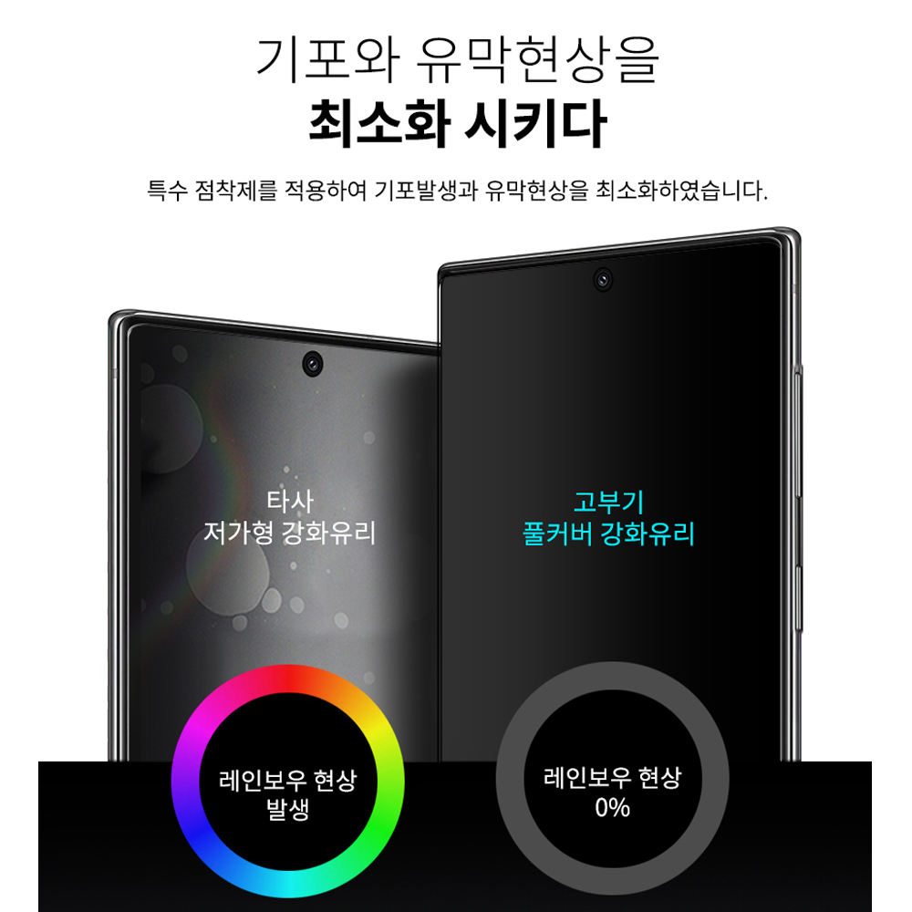 고부기 풀커버 강화유리 커버 쉴드 프라이버시 지문방지 액정보호필름 갤럭시S22 플러스-S23플러스 공용, 2매입 - 상세 이미지 4