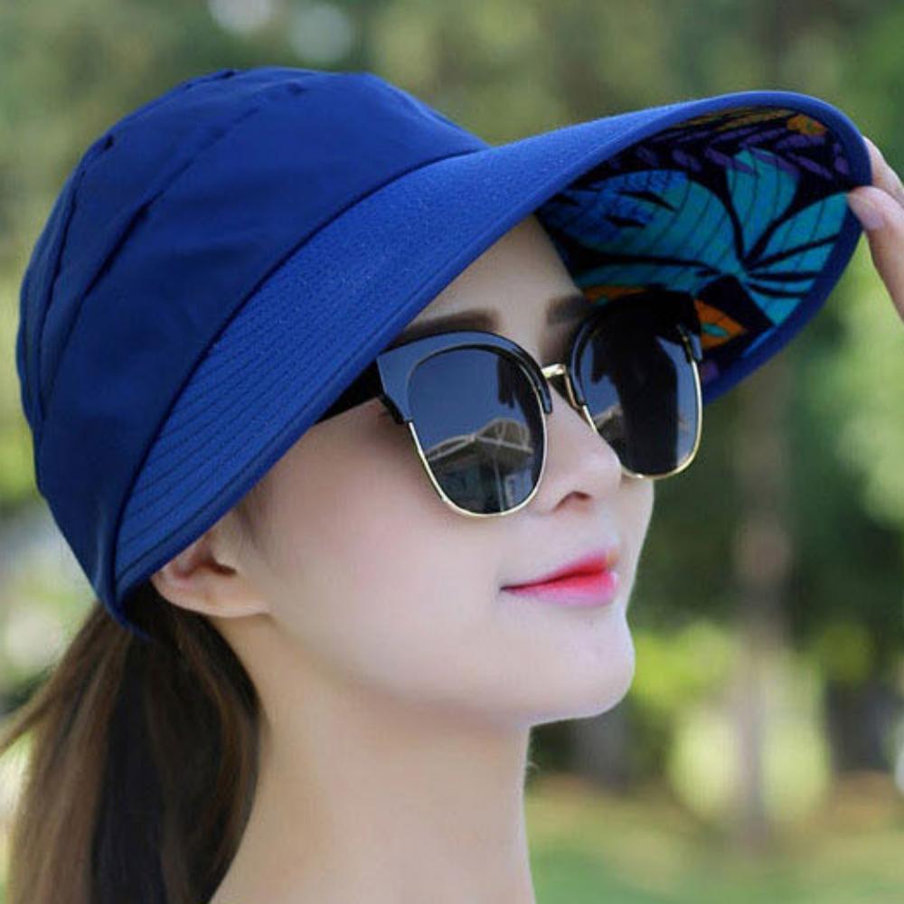 돌돌이 차양모자 여성 등산모자 여름 조깅모자 - 메인 이미지