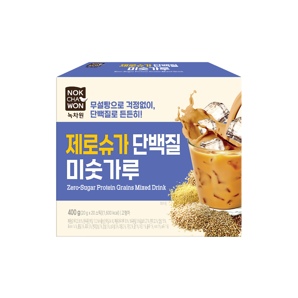 [녹차원] 1+1 제로슈가 단백질 미숫가루 20입