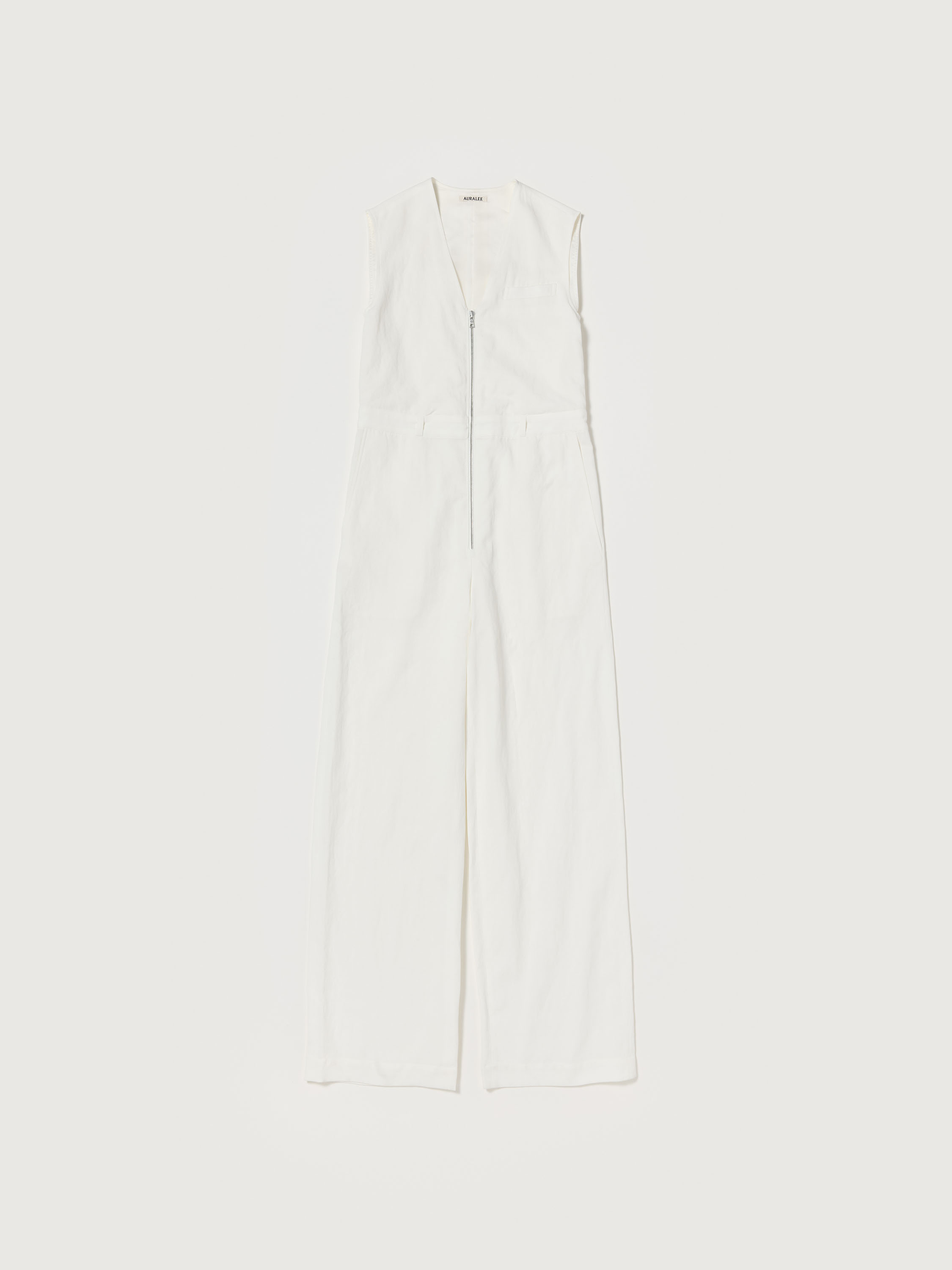 오라리 우먼즈 점프슈트 HARD TWIST COTTON LINEN GABARDINE SLEEVELESS JUMPSUIT 25SS - 상세 이미지 2