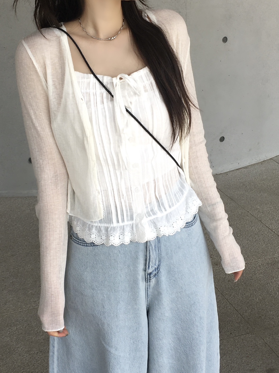 [햇빛가림용🌞💛] 클로버 썸머 후들 시스루 가디건 (6color) 상세 이미지 7