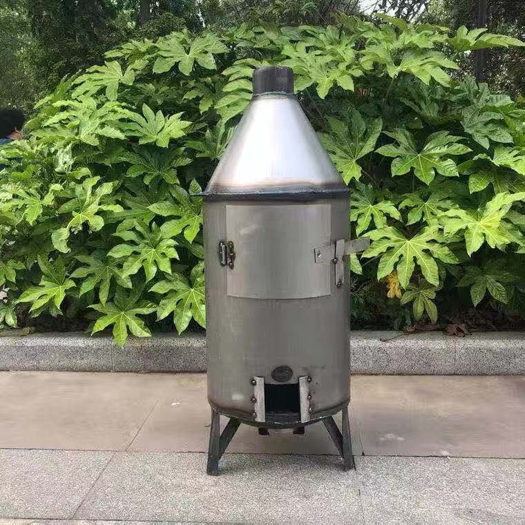 스텐 소각로 미니 접이식 화목 난로 캠핑용 연소통 장작 36cm 베어 스토브