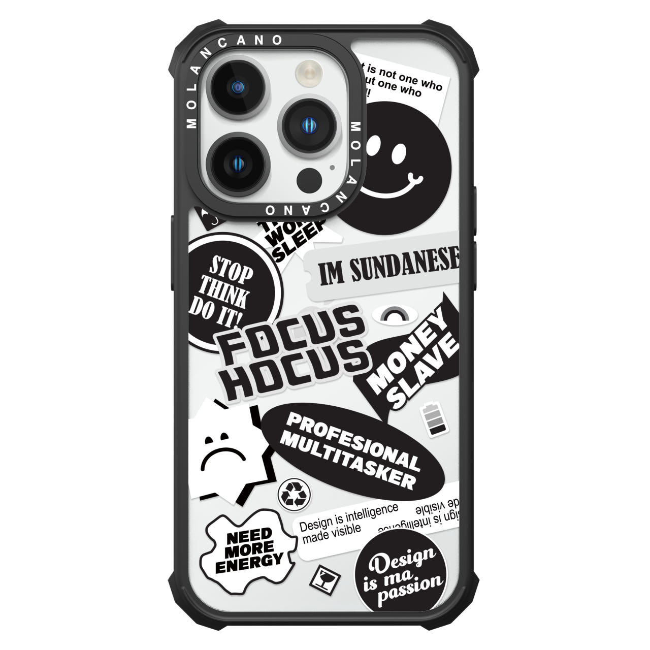 2배자력 맥세이프 임팩트 제로 디자인 범퍼 투명 케이스 스마일포커스, 아이폰15 프로