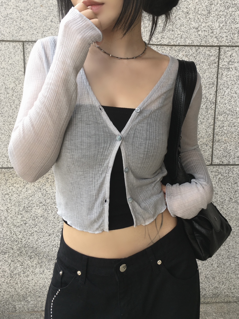 [햇빛가림용🌞💛] 클로버 썸머 후들 시스루 가디건 (6color) 상세 이미지 52