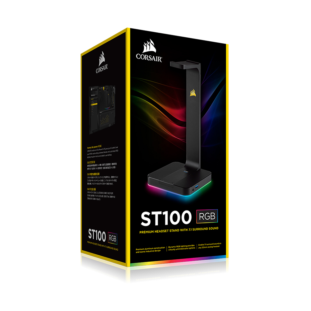 커세어 ST100 헤드셋 거치대 헤드폰 걸이 RGB LED 스탠드 - 상세 이미지 4