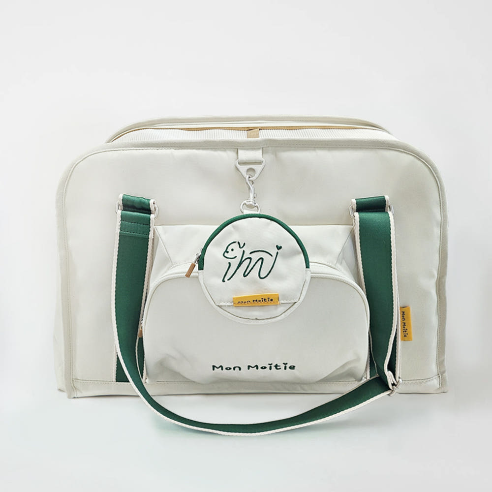 몽모아티 반려동물 이동가방 어썸백 그린 반려견 카시트 애견 소프트켄넬 이동장