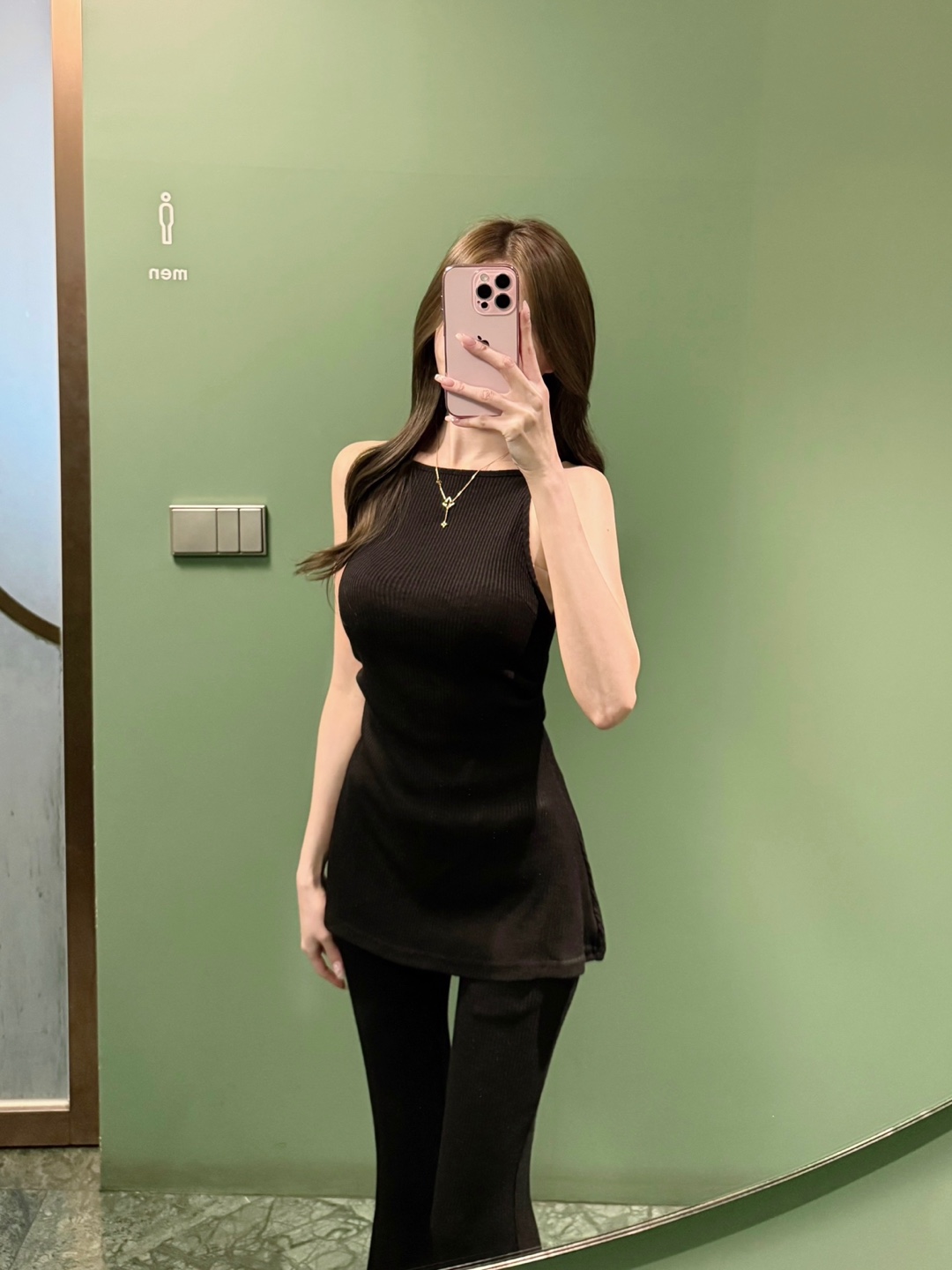 [-3KG 말라핏] 홀터 슬림 골지 트레이닝 세트 상세 이미지 3