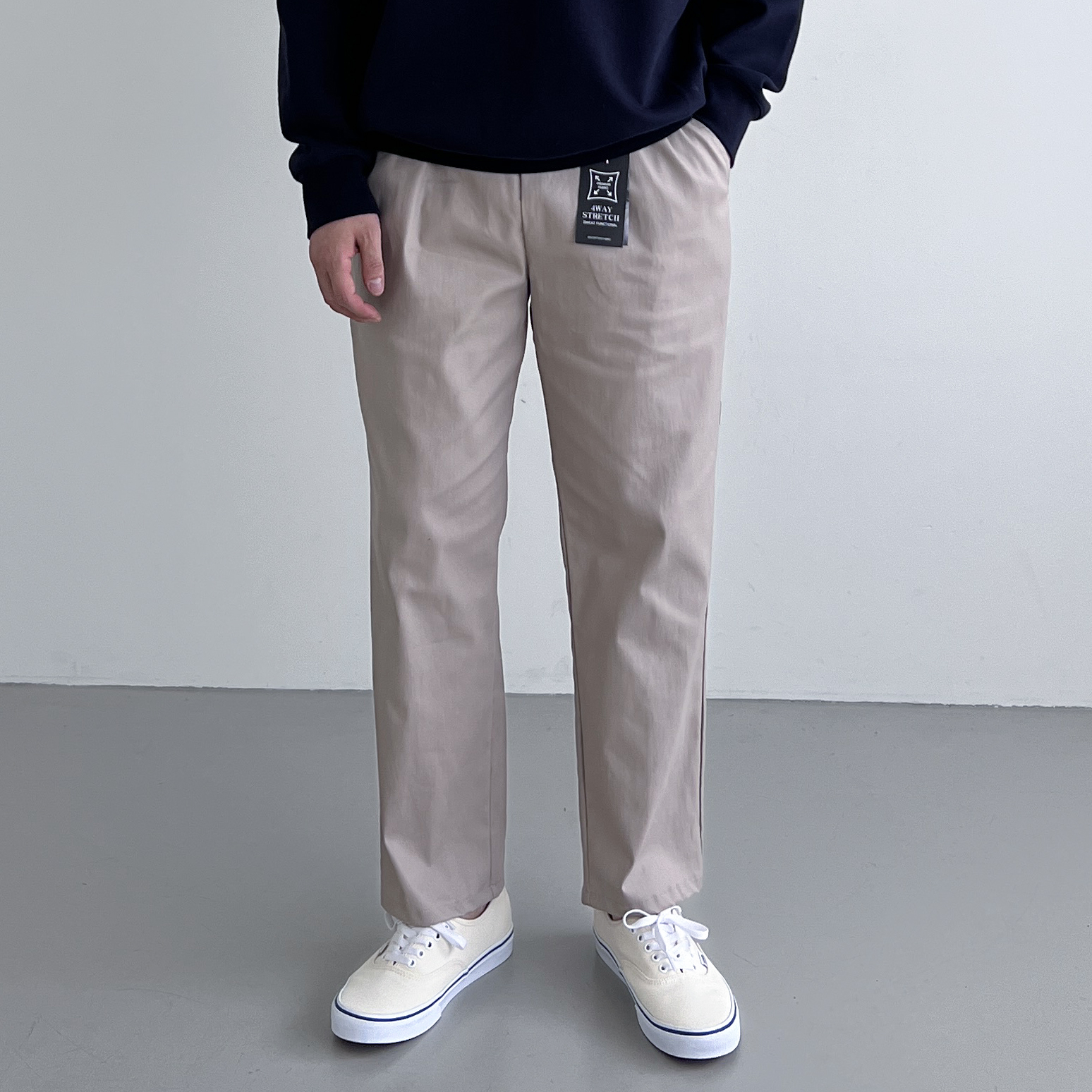 테이퍼드핏 남자밴딩팬츠 치노팬츠 면바지 기지바지 슬랙스 - 상세 이미지 4