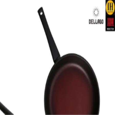 [DELLAGO] 델라고 와인 인덕션(IH)겸용 프라이팬 3종세트 (프라이팬28cm+궁중팬28cm+유리뚜껑 28cm)