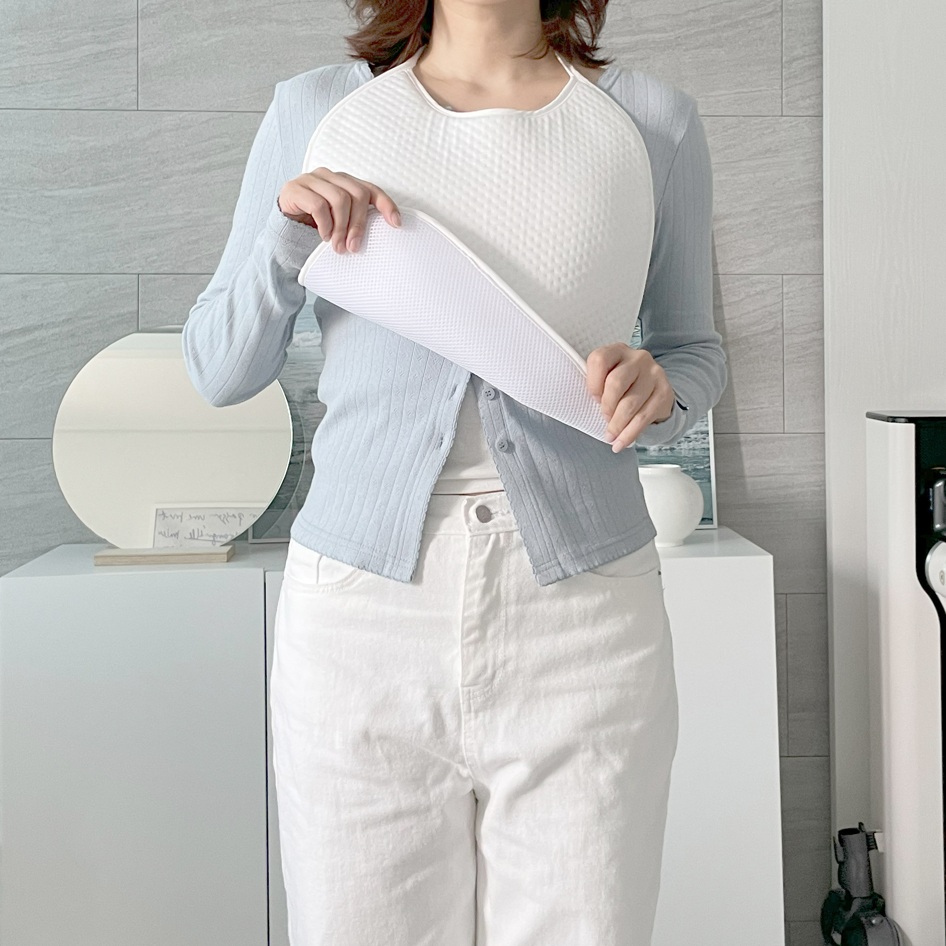 베이비소풍 여름 듀라론 냉감 아기띠 에어 패드 / 턱받이형 쿨 시트