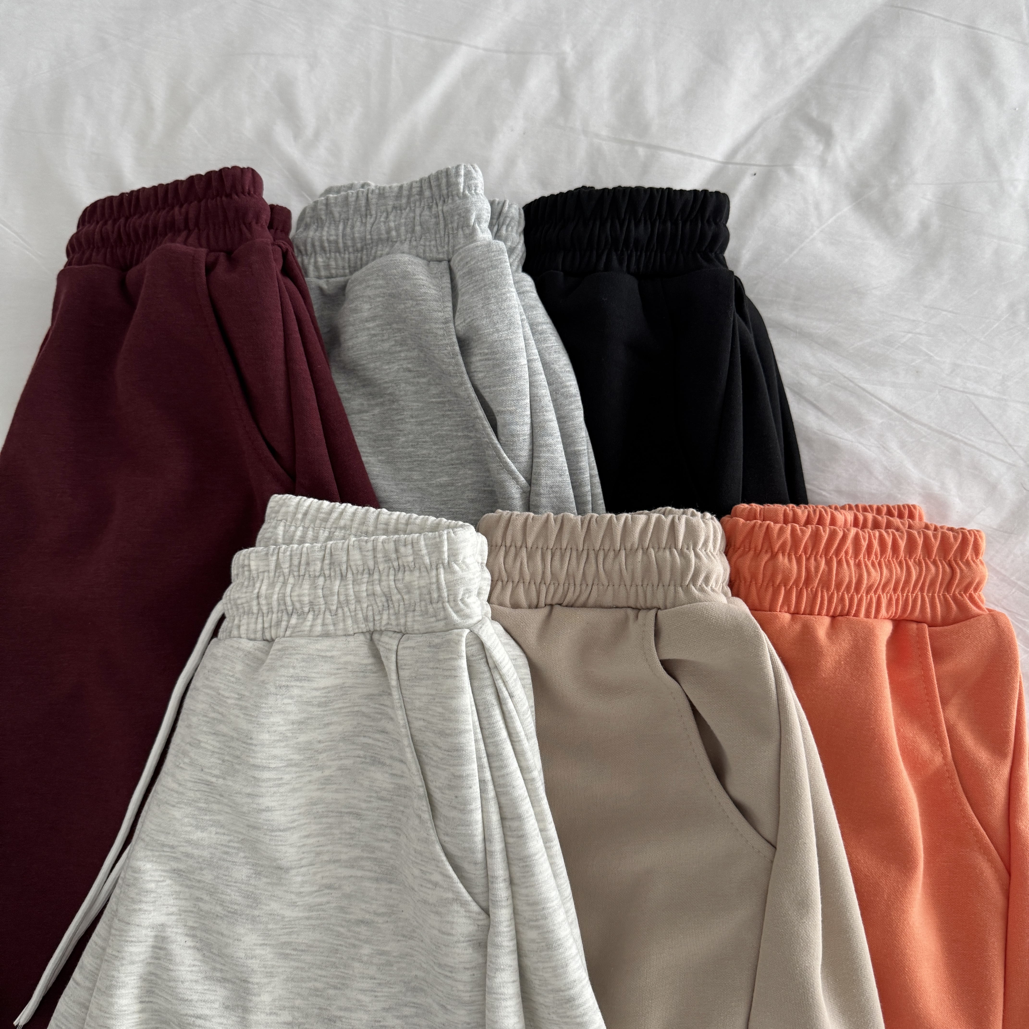 와이드 버뮤다 팬츠 5부 여성 반바지 밴딩 와이드 팬츠 백메란지, FREE(One size) - 상세 이미지 4